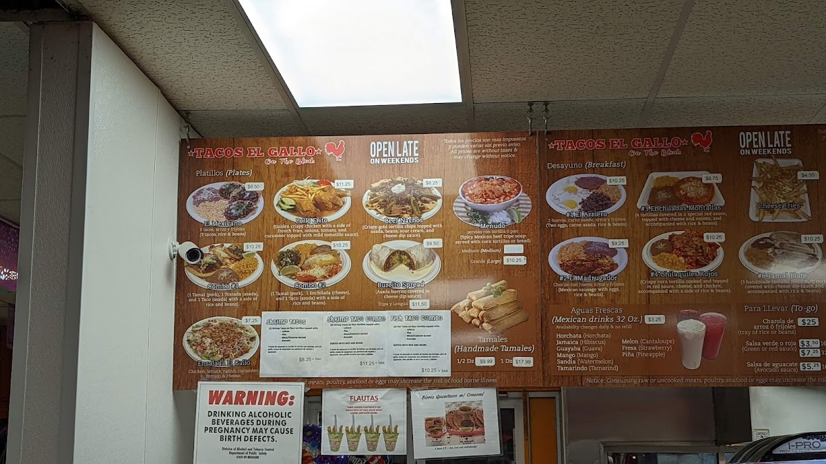 Tacos El Gallo Menu - Image 2